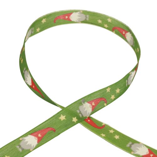 Itens Fita de Natal Gnomo Verde 25mm 20m