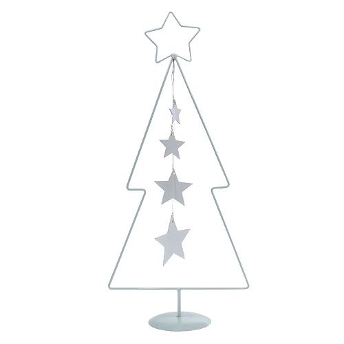 Floristik24 Árvore de Natal de metal branco Alt.53,5cm
