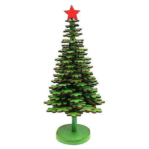 Floristik24 Flocos de neve da árvore de natal verdes 25 cm