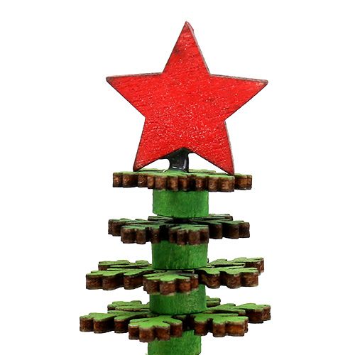 Floristik24 Flocos de neve da árvore de natal verdes 25 cm