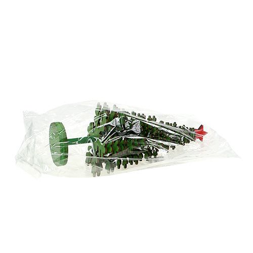 Floristik24 Flocos de neve da árvore de natal verdes 25 cm