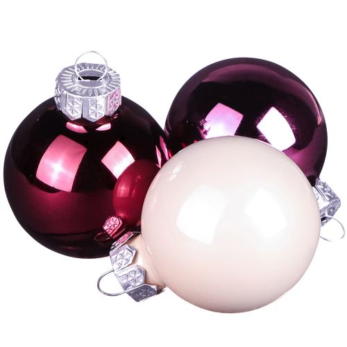 Itens Bolas de árvore de Natal em vidro Berry Mix Ø7,5cm 12 un