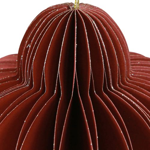 Itens Decorações para árvores de Natal feitas de papel Bordeaux 20 cm 2 unidades