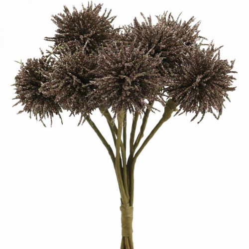 Floristik24 Flores de Natal brilham flores artificiais Cobre de Natal em um buquê de 4 peças