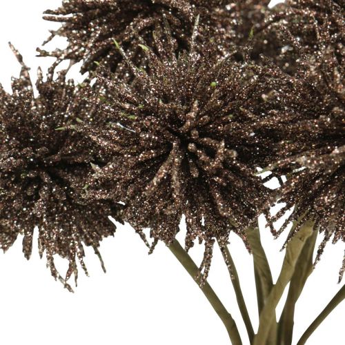 Floristik24 Flores de Natal brilham flores artificiais Cobre de Natal em um buquê de 4 peças