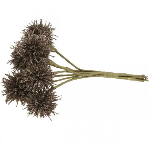 Floristik24 Flores de Natal brilham flores artificiais Cobre de Natal em um buquê de 4 peças