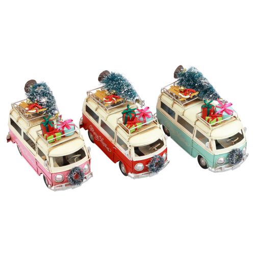 Itens Ônibus de Natal Carro de Natal decoração vintage metal 17 cm 1 peça
