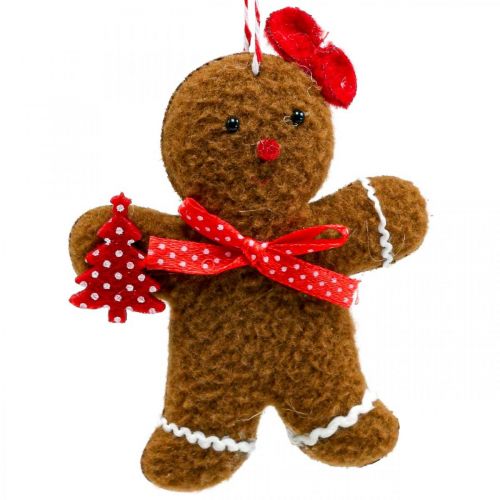 Floristik24 Pingente de homem de gengibre para decoração de natal H9/10,5 cm 3 unidades