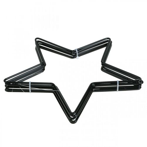Itens Decoração de natal estrela de metal pingente de estrela decorativa preta 20cm 6 peças