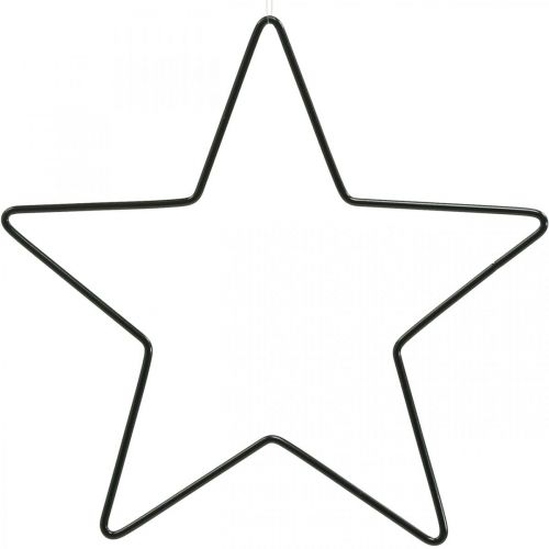 Itens Decoração de natal estrela de metal pingente estrela preta 15 cm 6 peças