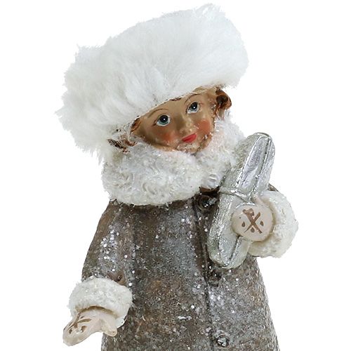 Floristik24 Figura de Natal cinza-branco 13cm 2uds