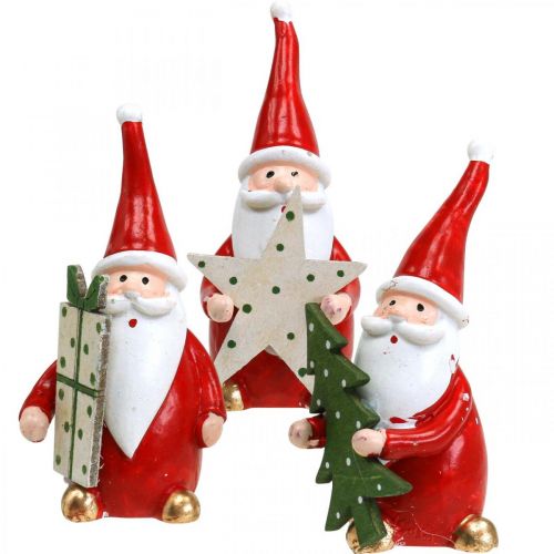 Floristik24 Figuras de natal figuras de decoração de papai noel h8cm 3uds