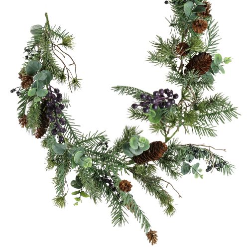 Guirlanda de Natal guirlanda de frutas roxas artificial 180cm