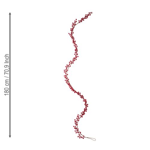 Itens Guirlanda de Natal artificial guirlanda de frutas vermelhas 180cm