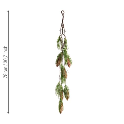 Itens Guirlanda de Natal artificial abeto verde 6 cones 78cm
