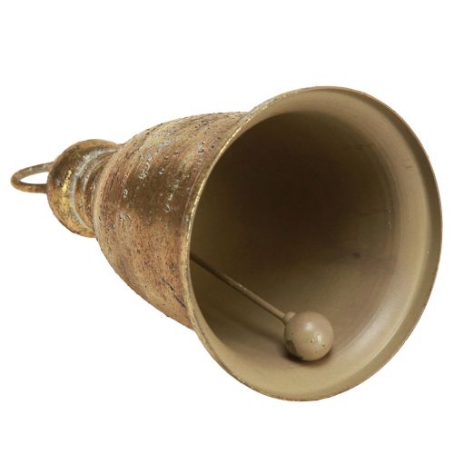 Floristik24 Sino de Natal dourado estilo antigo Alt.13/18cm 2 unidades