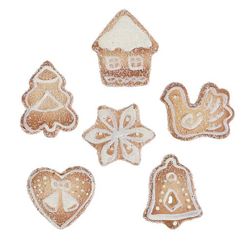 Floristik24 Biscoitos de Natal brancos 3cm - 3,5cm 24pcs