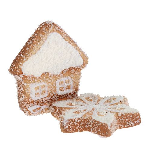 Floristik24 Biscoitos de Natal brancos 3cm - 3,5cm 24pcs