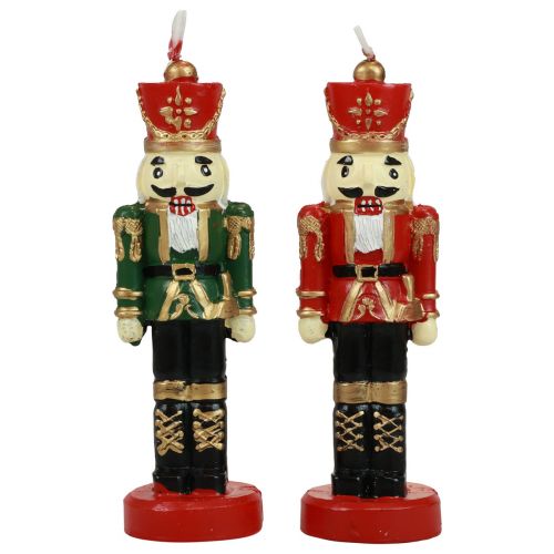 Floristik24 Vela de natal quebra-nozes figura decoração de mesa natal 18cm 1 peça