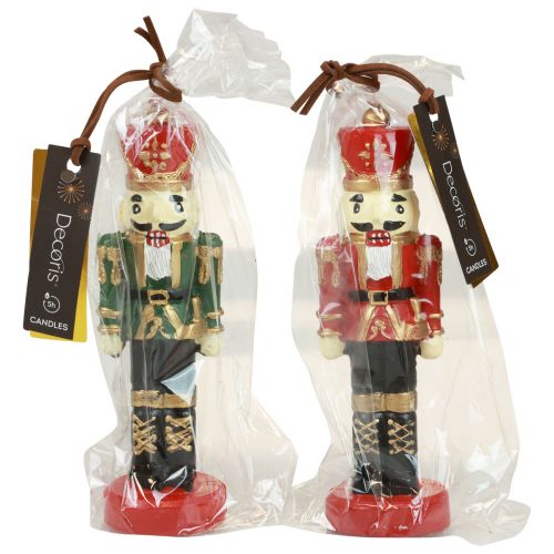 Floristik24 Vela de natal quebra-nozes figura decoração de mesa natal 18cm 1 peça