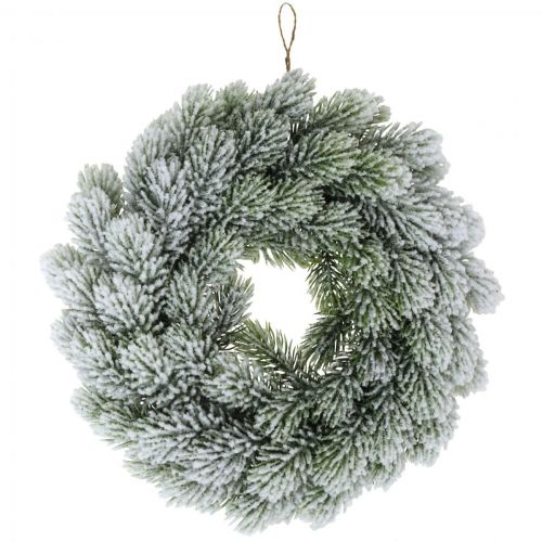 Floristik24 Guirlanda de Natal ramos de abeto Coroa de abeto nevada artificialmente Ø28cm