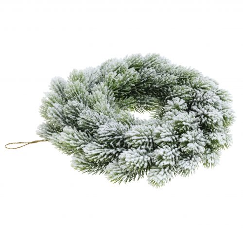 Floristik24 Guirlanda de Natal ramos de abeto Coroa de abeto nevada artificialmente Ø28cm