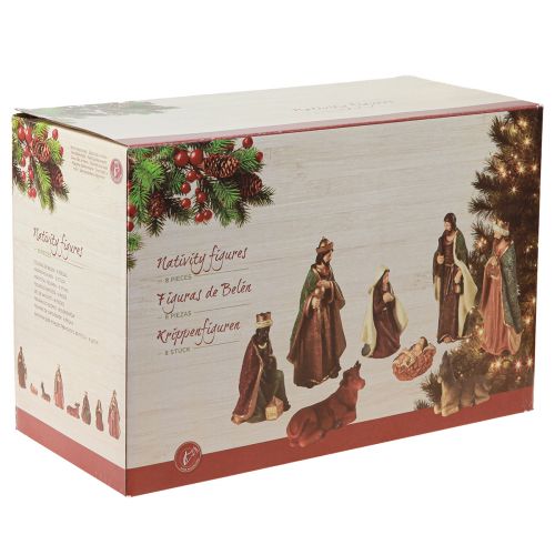 Itens Conjunto de figuras de presépio de Natal em poliresina pintada à mão 8-20cm 8 peças