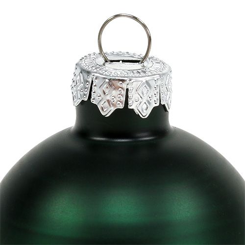 Floristik24 Bola de Natal Ø4cm verde escuro 24 unidades