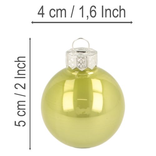 Conjunto de enfeites de Natal coloridos e brilhantes, 40 mm, 24 peças. | Floristik24.pt