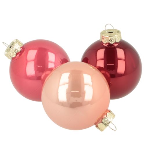Conjunto de enfeites de Natal, decoração festiva brilhante, 6 cm, 24 peças comprar | Floristik24.pt