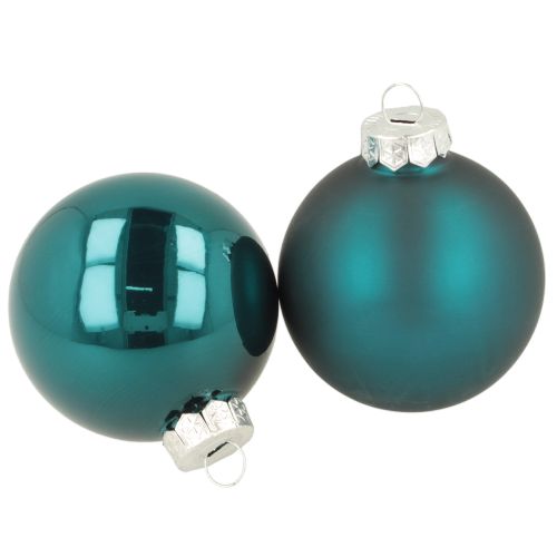 Enfeite de Natal, fosco e brilhante, decoração festiva para árvore de Natal, 6 cm, 24 peças
