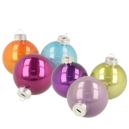 Conjunto de enfeites de Natal coloridos e brilhantes, 60 mm, 24 peças comprar | Floristik24.pt