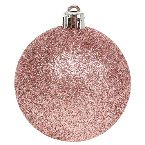 Floristik24 Bola de Natal rosa pastel mix Ø6cm 10pcs