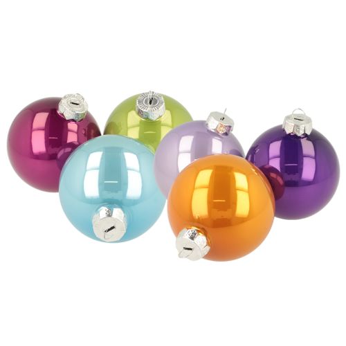 Conjunto de enfeites de Natal, enfeites coloridos para árvore de Natal, 75 mm, 14 peças
