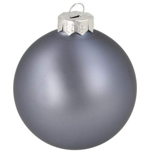 Itens Conjunto de bolas em azul/prata – fosco e brilhante, decoração de vidro para floricultura de inverno 7,5 cm 12 peças