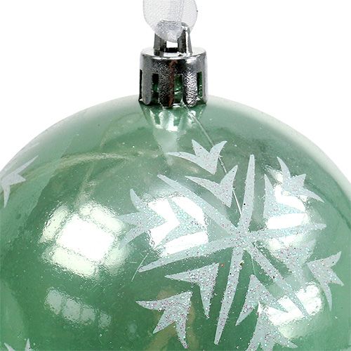 Floristik24 Bola de natal Ø8cm plástico verde claro 1 peça