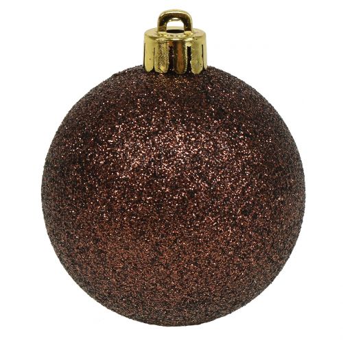 Itens Bolas de Natal marrom chocolate mistura Ø6cm 10pcs