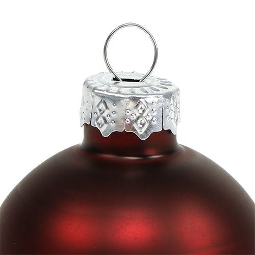 Itens Bola de Natal em vidro Ø4cm mistura Bordeaux 24 unidades