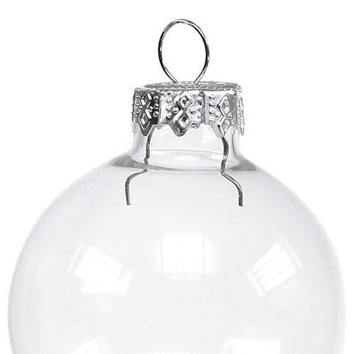 Itens Bola de Natal em vidro Ø6cm transparente 24 unidades