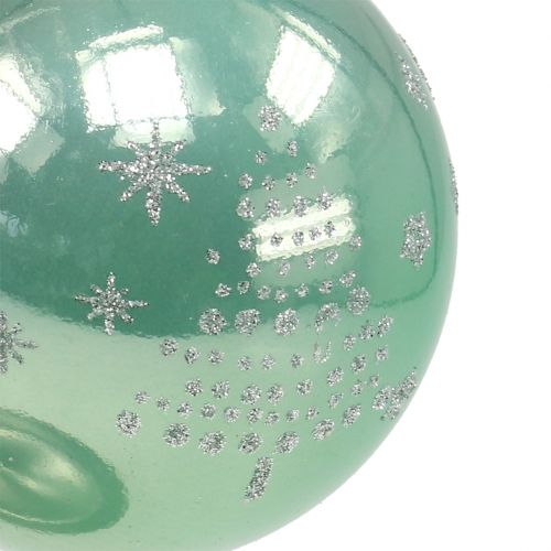 Floristik24 Bola de Natal com glitter de eucalipto Ø8cm 6pcs