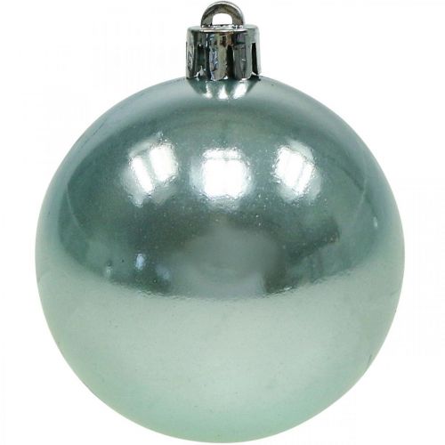 Itens Bolas de Natal plástico azul claro mix Ø6cm 10 unid.