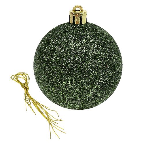 Itens Bola de Natal de plástico Ø6cm verde 10p