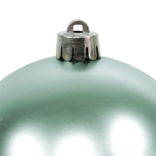 Itens Enfeite de Natal inquebrável verde claro classificado Ø10cm 4pcs