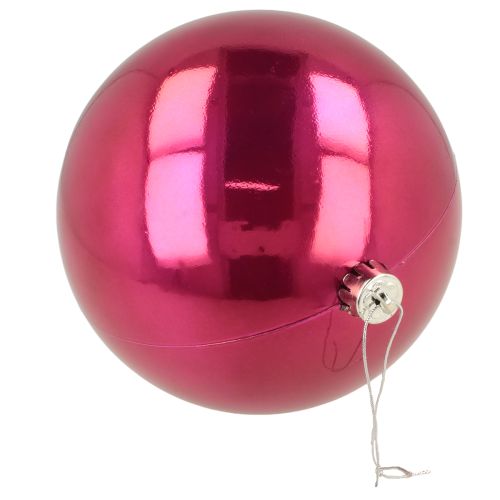Itens Bola de Natal grande de plástico bola de árvore de Natal rosa Ø14cm
