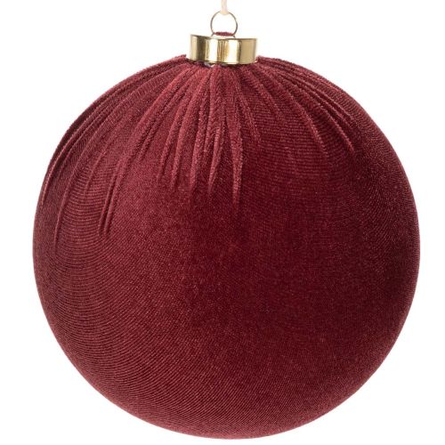 Enfeite de Natal, com aparência de veludo vermelho, para pendurar, 15 cm, 3 peças comprar | Floristik24.pt