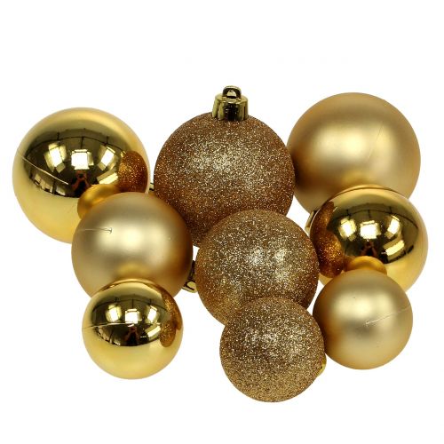 Bola de Natal dourada Ø3,5cm - Ø5,5cm 30pcs