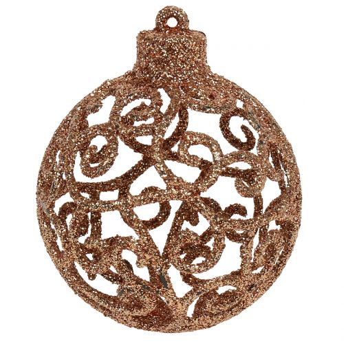 Floristik24 Bola de Natal cobre ouro Ø6cm 16 unidades