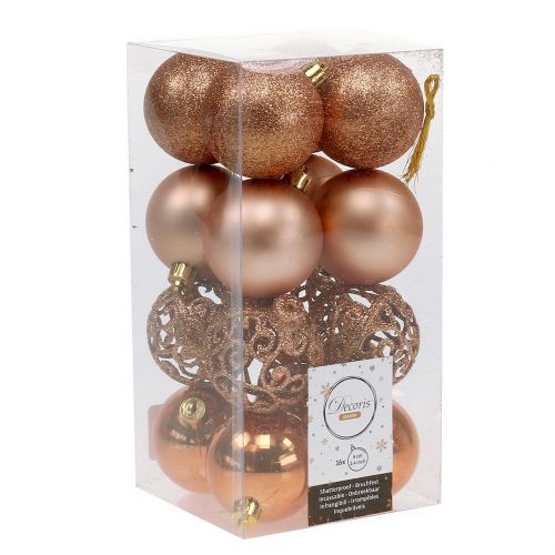 Floristik24 Bola de Natal cobre ouro Ø6cm 16 unidades