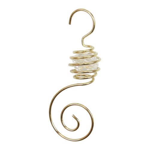 Floristik24 Cabide de bola de Natal, cabide de bola dourado 7cm 6 unidades