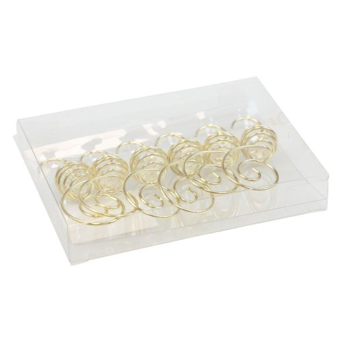 Floristik24 Cabide de bola de Natal, cabide de bola dourado 7cm 6 unidades